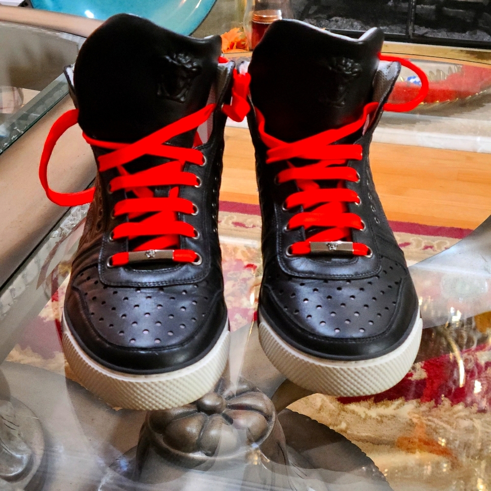 Auth Men Versace High Top Sneakers